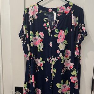 Floral Navy Blouse